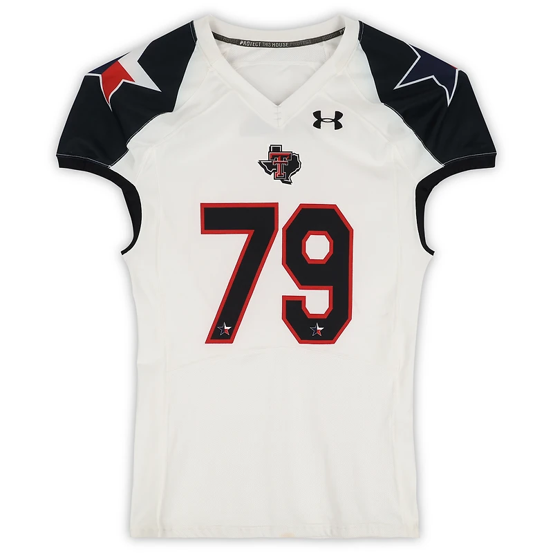 Texas Tech Red Raiders Team-Issued #79 White and Black Jersey from the 2013 NCAA Football Season