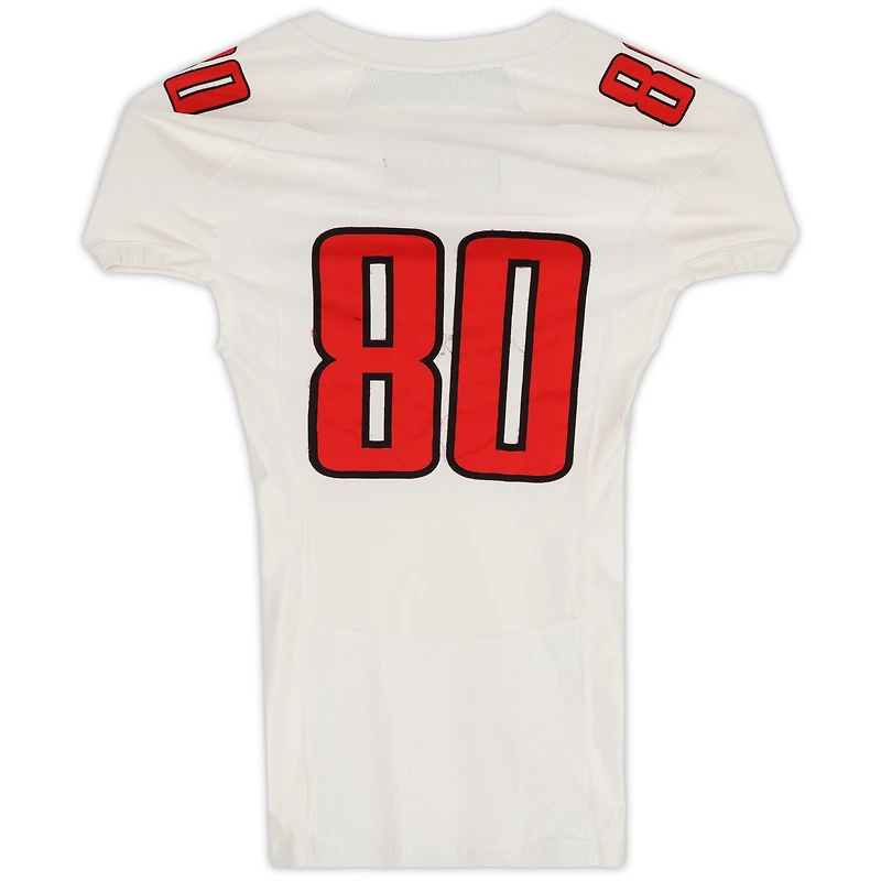 Texas Tech Red Raiders Team-Issued #80 White Jersey from the 2015 NCAA Football Season