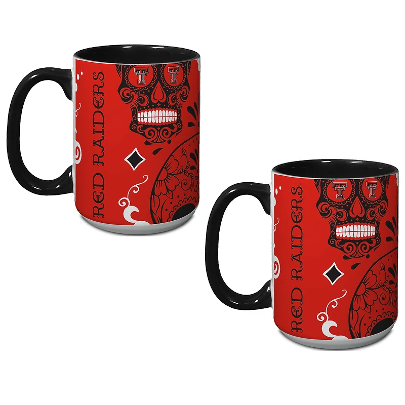 Texas Tech Red Raiders Two-Pack Dia De Los Muertos Mug Set