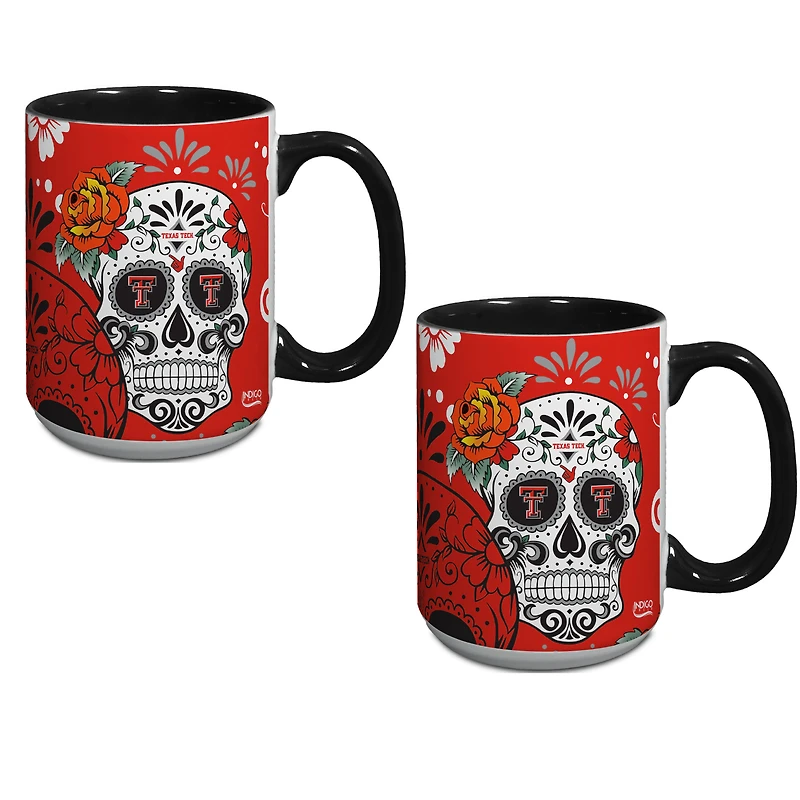 Texas Tech Red Raiders Two-Pack Dia De Los Muertos Mug Set