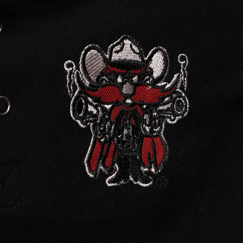 Ensemble sweat à capuche et pantalon de survêtement Texas Tech Red Raiders Poppies Colosseum noir/gris chiné pour tout-petit