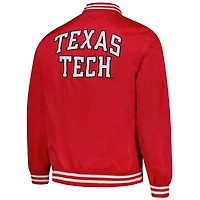 Unisex Charlie Hustle  Red Texas Tech Raiders Full-Snap Varsity Jacket