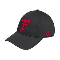 Casquette de baseball ajustable unisexe Adidas noire Texas Tech Red Raiders