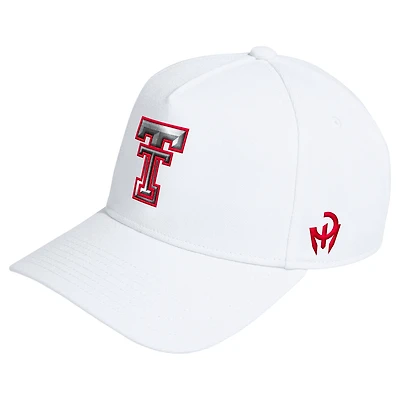 Casquette ajustable unisexe adidas x Mahomes blanche Texas Tech Red Raiders Galvan Iced A-Frame