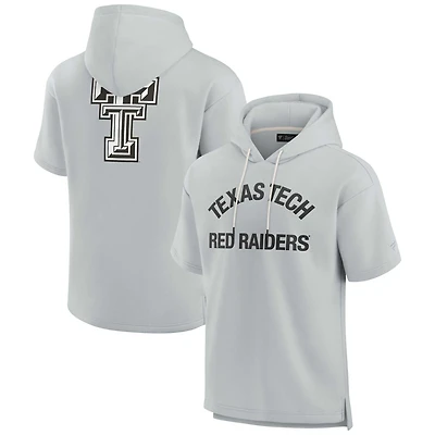 Unisex Fanatics Gray Texas Tech Red Raiders Elements Super Soft Fleece Short Sleeve Pullover Hoodie