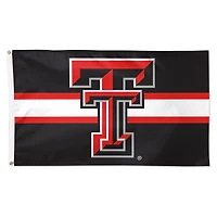 WinCraft Texas Tech Red Raiders Drapeau simple face de luxe à rayures horizontales 3 pi x 5 pi
