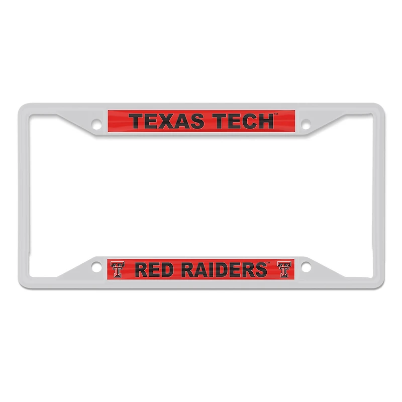 Cadre de plaque d'immatriculation couleur chrome WinCraft Texas Tech Red Raiders