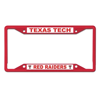 Cadre de plaque d'immatriculation chromé WinCraft Texas Tech Red Raiders