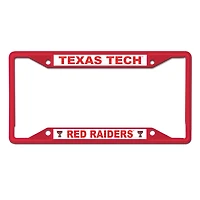 Cadre de plaque d'immatriculation chromé WinCraft Texas Tech Red Raiders