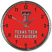 Horloge murale chromée WinCraft Texas Tech Red Raiders