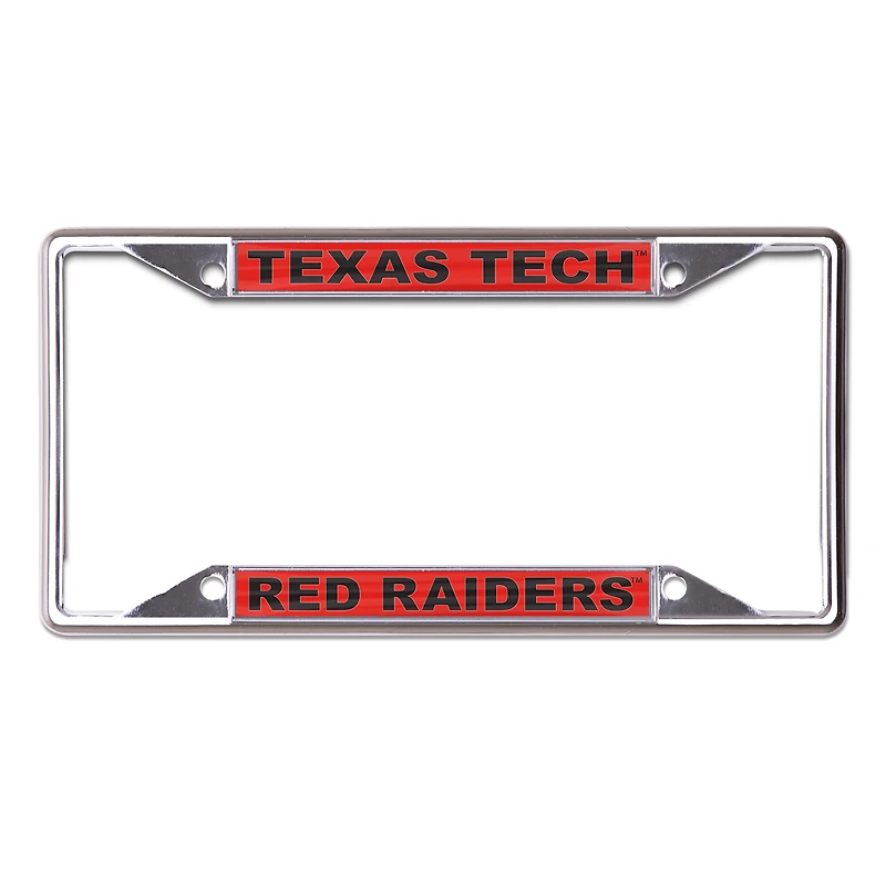 Cadre de plaque d'immatriculation en métal imprimé WinCraft Texas Tech Red Raiders