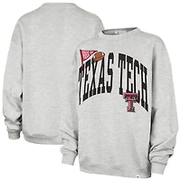 Sweat-shirt polaire iconique Texas Tech Red Raiders gris pour femme, modèle 47