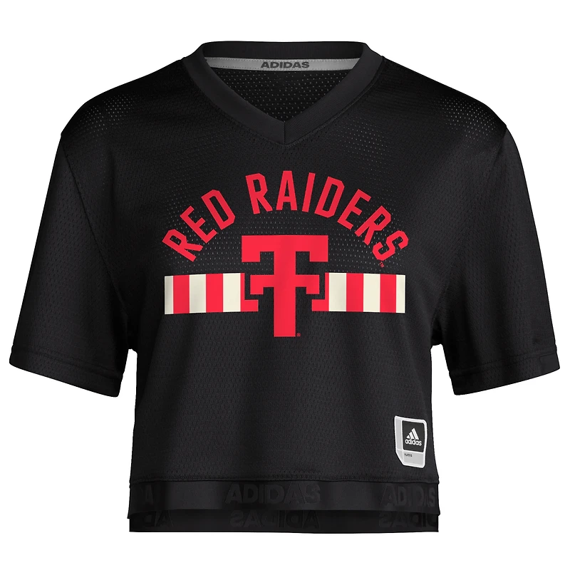 T-shirt court rétro adidas Texas Tech Red Raiders pour femme