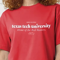 Women's Champion Red Texas Tech Raiders Home Wordmark T-Shirt