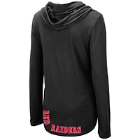 Women's Colosseum Black Texas Tech Red Raiders My Lover Lightweight Hooded Long Sleeve T-Shirt