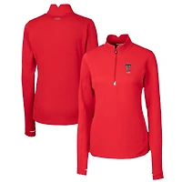Women's Cutter & Buck  Red Texas Tech Raiders Alumni Traverse Stretch Quarter-Zip Top