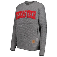 Sweat-shirt matelassé Pressbox Heather Charcoal Texas Tech Red Raiders Moose pour femme