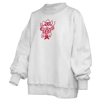 Sweat-shirt réversible Pressbox pour femmes, gris chiné, Texas Tech Red Raiders