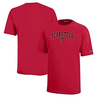 T-shirt rouge Texas Tech Red Raiders Arch Over Logo pour jeunes