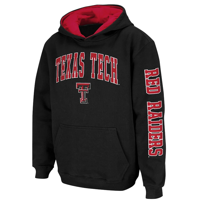 Youth Colosseum Black Texas Tech Red Raiders 2-Hit Team Pullover Hoodie
