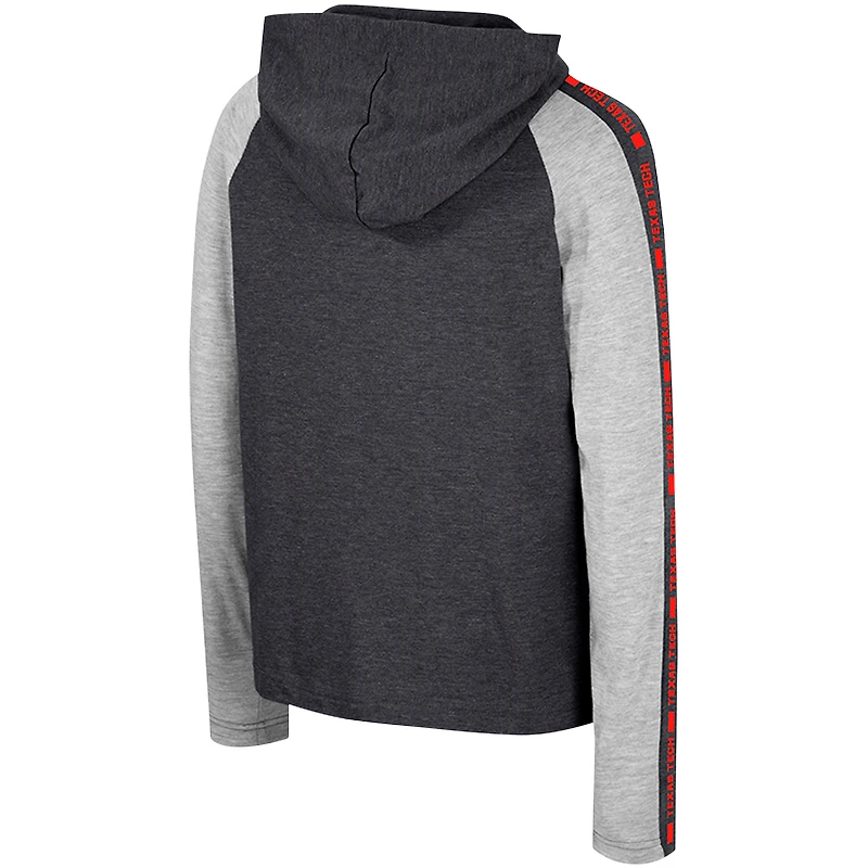 T-shirt à capuche manches longues et pour jeunes Colosseum Texas Tech Red Raiders Ned Raglan