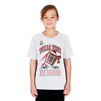 Youth New Era White Texas Tech Red Raiders 2025 Big 12 Football Champions Locker Room T-Shirt