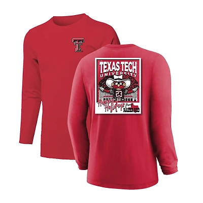 Youth  Red Texas Tech Raiders Snowy Polaroid Long Sleeve T-Shirt