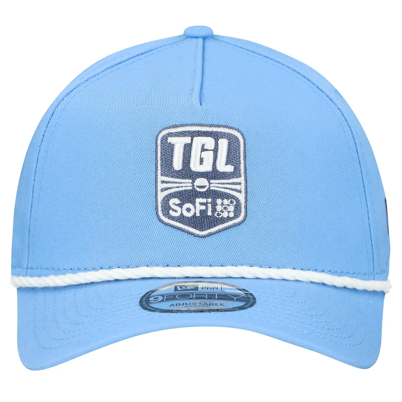 Casquette New Era bleu clair pour homme TGL Merchandise 9FORTY à monture A et cordon ajustable