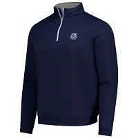 Men's Peter Millar Navy TGL Perth Performance Quarter-Zip Pullover