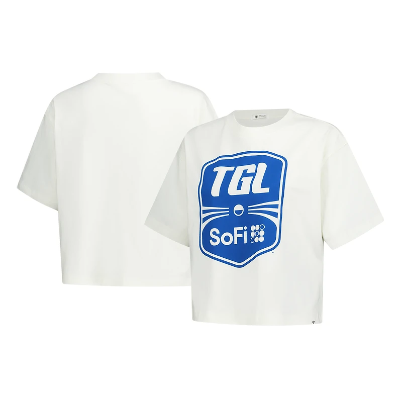 T-shirt court Reed City crème pour femme, imprimé du logo TGL '47