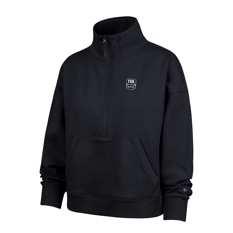 Pull à demi-zip imprimé TGL marine '47 pour femme