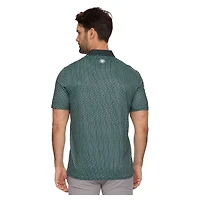 Men's Flag & Anthem  Green The Bay Golf Club All-Over Logo Polo