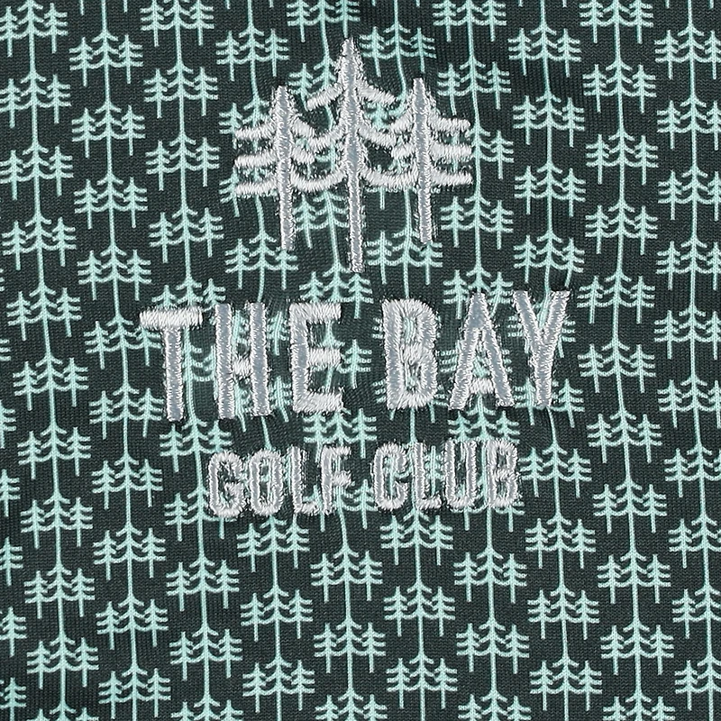 Men's Flag & Anthem  Green The Bay Golf Club All-Over Logo Polo