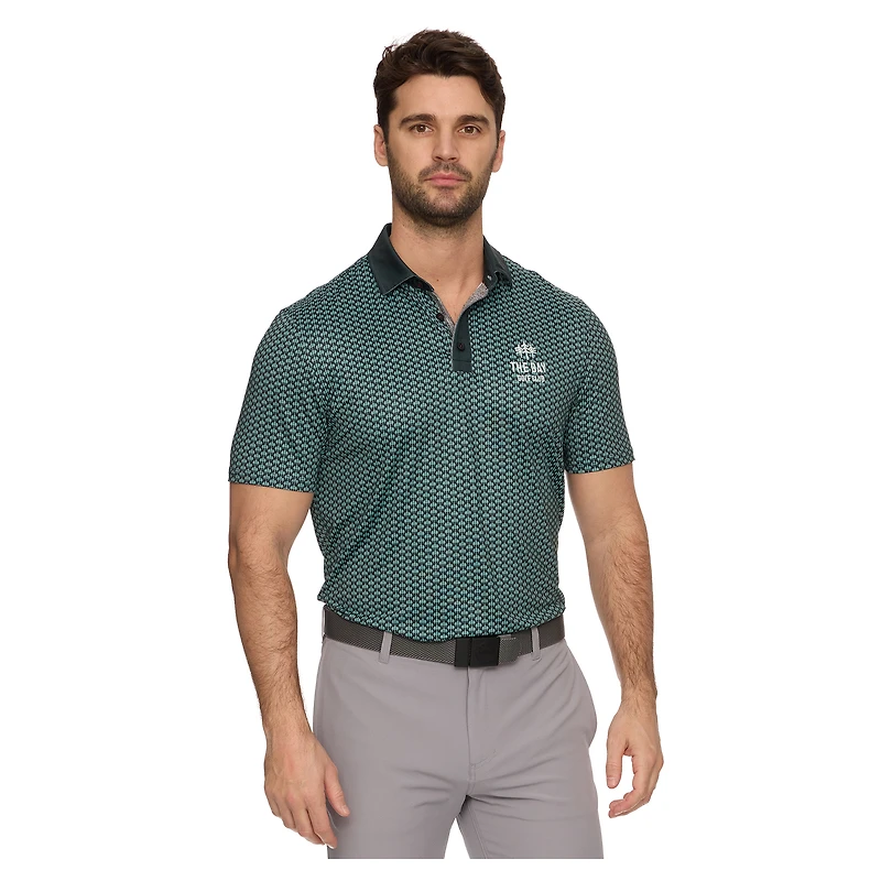 Men's Flag & Anthem  Green The Bay Golf Club All-Over Logo Polo