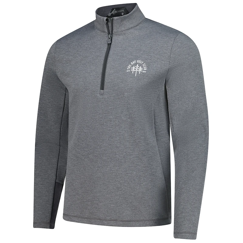 Men's Greyson Clothiers Heather Gray The Bay Golf Club Sequoia Quarter-Zip Pullover