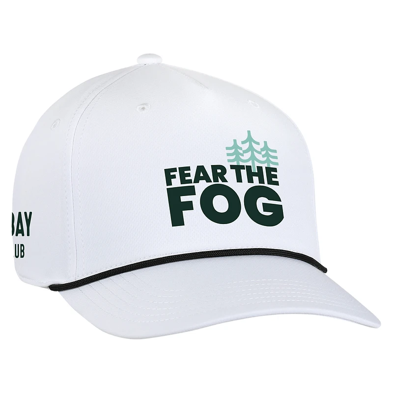 Men's Ahead White The Bay Golf Club Fear The Fog Alto Classic Rope Hat