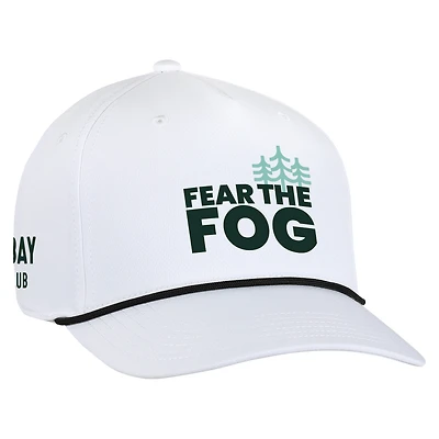 Men's Ahead White The Bay Golf Club Fear The Fog Alto Classic Rope Hat