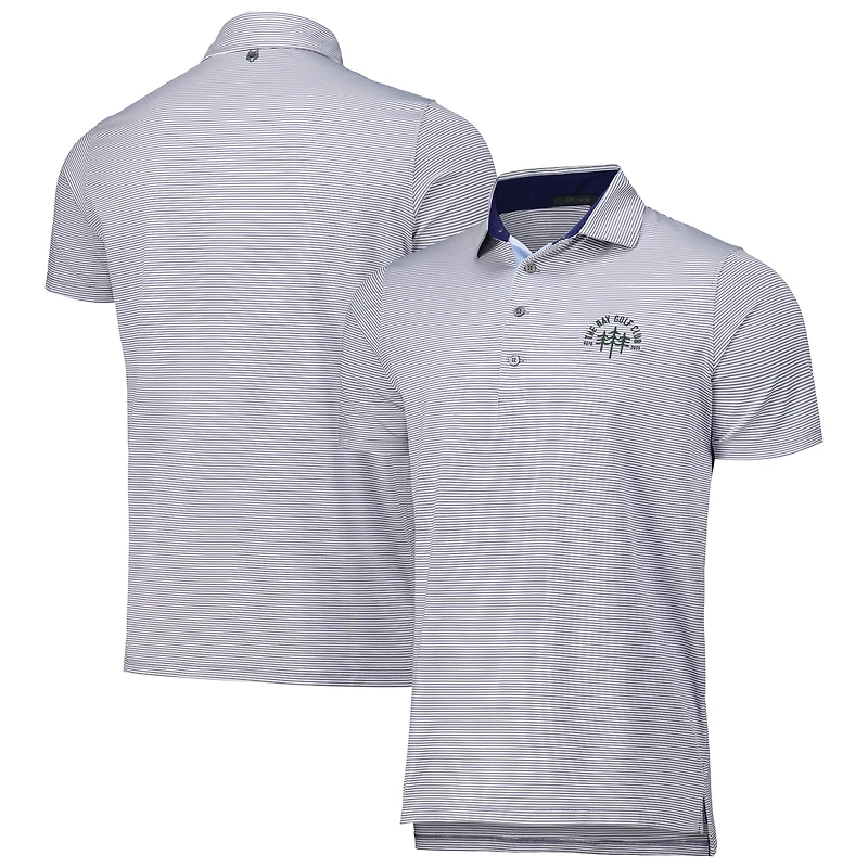Men's Greyson Clothiers Gray The Bay Golf Club Saranac Performance Polo