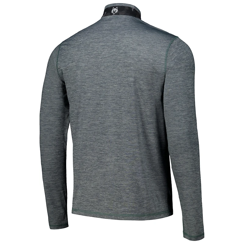 Pull Greyson Clothiers Heather Green pour hommes The Bay Golf Club Guide Sport Performance à quart de zip
