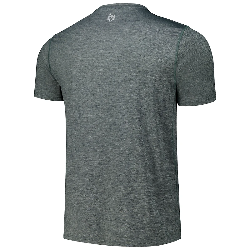 T-shirt Greyson Clothiers Heather Green pour hommes The Bay Golf Club Guide Sport Performance