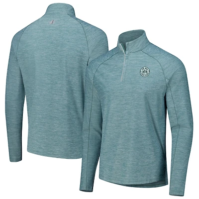 Men's johnnie-O Green The Bay Golf Club Baird Performance Quarter-Zip Top