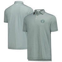 Men's Peter Millar Green The Bay Golf Club Jubilee Stripe Stretch Polo