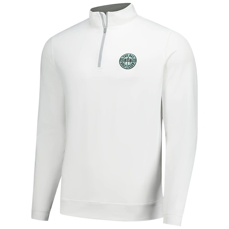 Men's Peter Millar White The Bay Golf Club Perth Performance Quarter-Zip Pullover