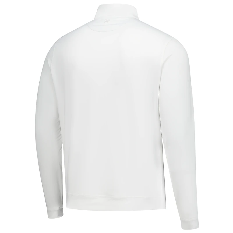 Pull à col zippé Peter Millar blanc pour homme, The Bay Golf Club Perth Performance