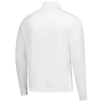 Pull à col zippé Peter Millar blanc pour homme, The Bay Golf Club Perth Performance