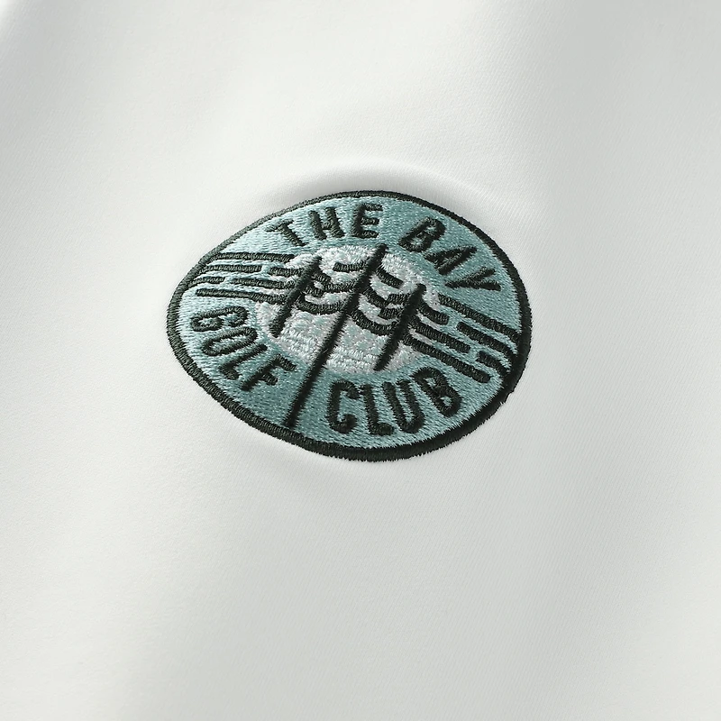 Men's Peter Millar White The Bay Golf Club Perth Performance Quarter-Zip Pullover