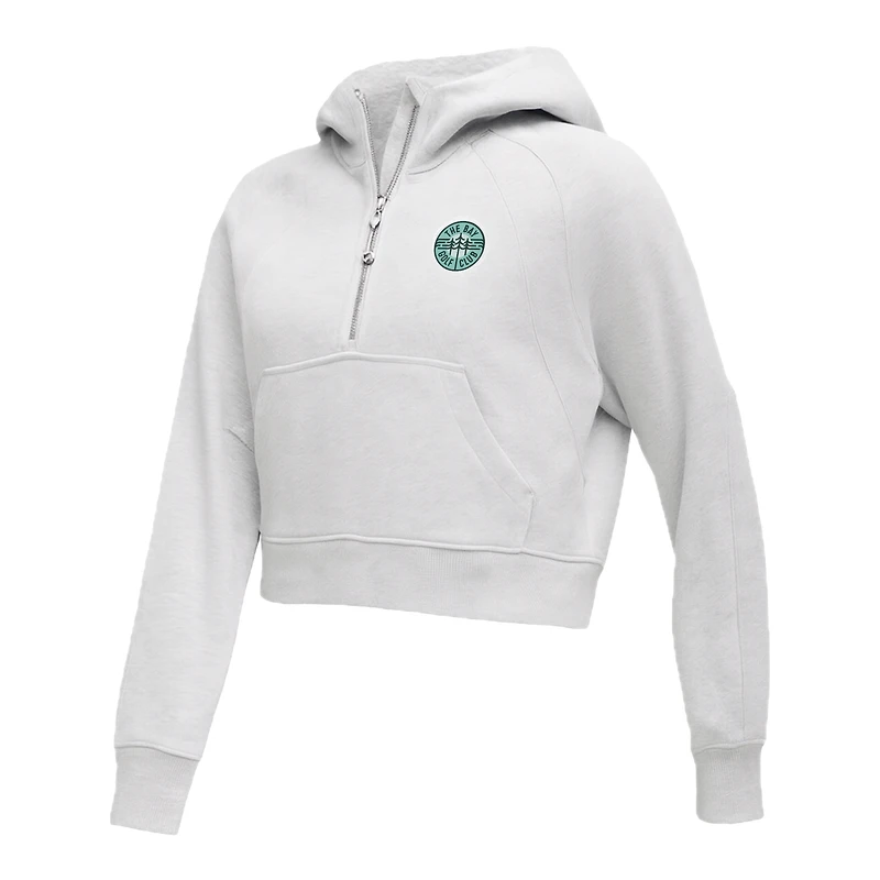 Sweat à capuche oversize demi-zip The Bay Golf Club Scuba gris pour femme de lululemon