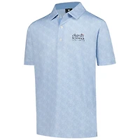 Boy's Youth FootJoy  Light Blue The Charles Schwab Challenge ProDry Speckle Print Lisle Polo