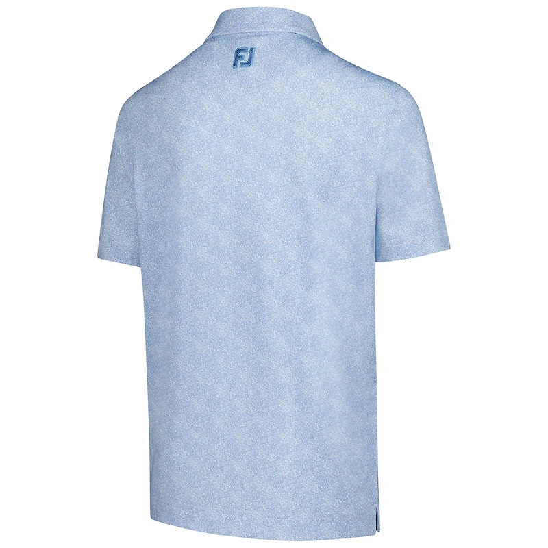 Polo bleu clair à imprimé moucheté Challenge ProDry Charles Schwab pour garçon FootJoy Youth