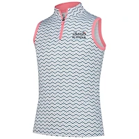 Girl's Youth FootJoy  White The Charles Schwab Challenge Sleeveless Polo